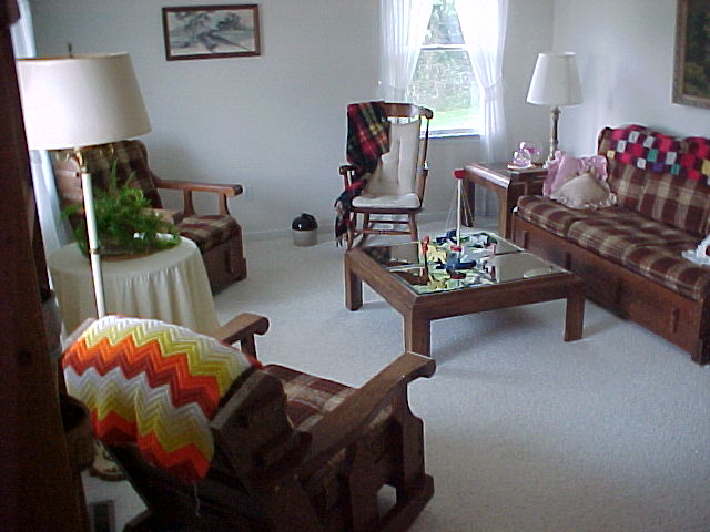 Living room to the left of the foyer.