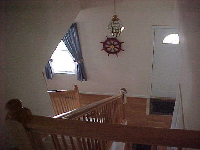 On the second floor looking down.