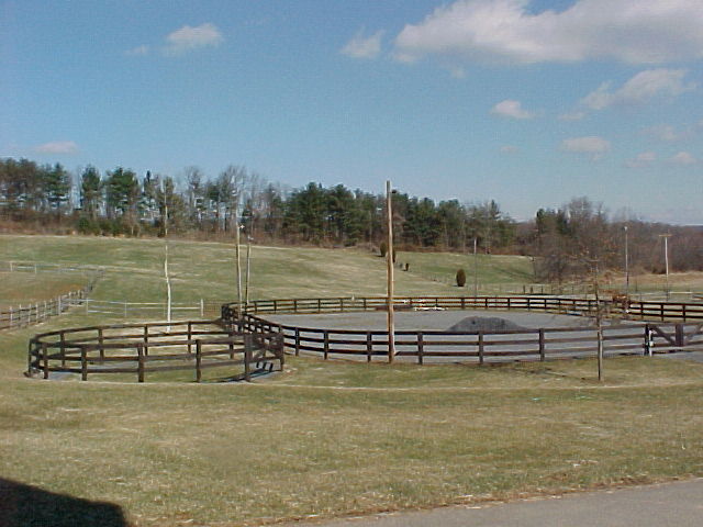 Lighted outdoor arena and round pen